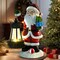 Christmas Decorations Santa Claus Decor Standing Figurines Indoor Outdoor Christmas Ornaments 2024 with Lantern Light for Home Table Centerpieces Mantel Bedroom Window Yard Porch Lawn